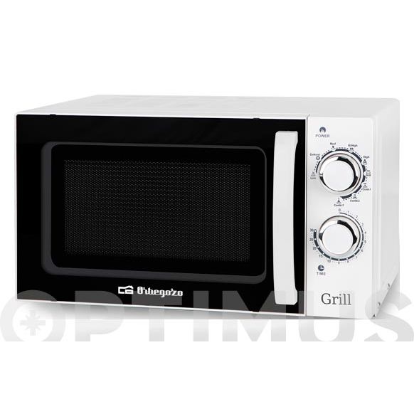MICROONDAS BLANCO CON GRILL MIG 2030 ORBEGOZO 