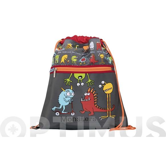 MOCHILA CUERDAS INFANTIL MONSTRUOS