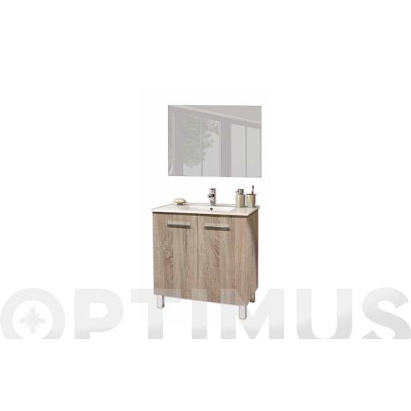 MUEBLE BA&Ntilde;O 60CM + ESPEJO + LAVABO CAMBRIAN 60 X 80 X 45 CM 