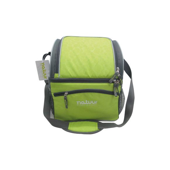 NEVERA CAMPING FLEXIBLE VERDE Y GRIS 15 L