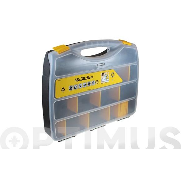 ORGANIZADOR 48 X 38 X 8 MM 21 COMP. MODULAR IRONSIDE 