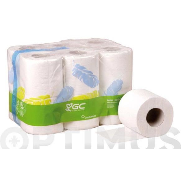 PAPEL HIGIENICO DOMESTICO 18 MT 108 ROLLOS 2 CAPAS RECICLADO
