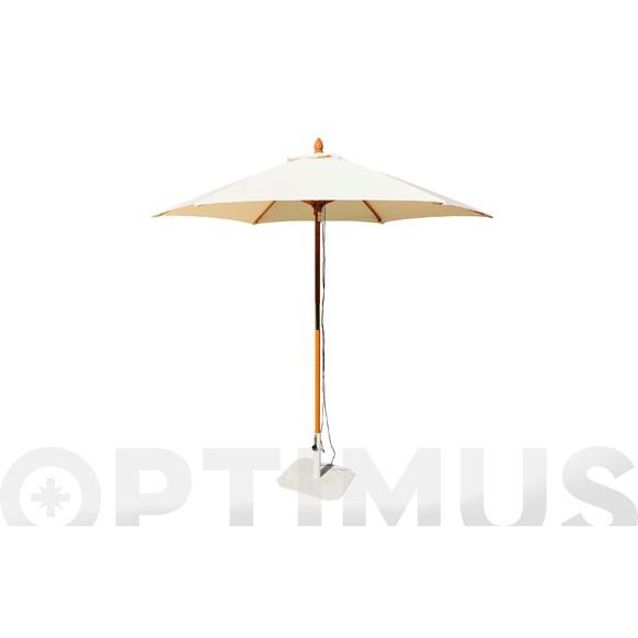 PARASOL MADERA CRUDO 250 CM TUBO 38 MM