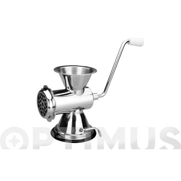 PICADORA CARNE MANUAL INOX 3 DISCOS 4-5-8 MM LACOR 