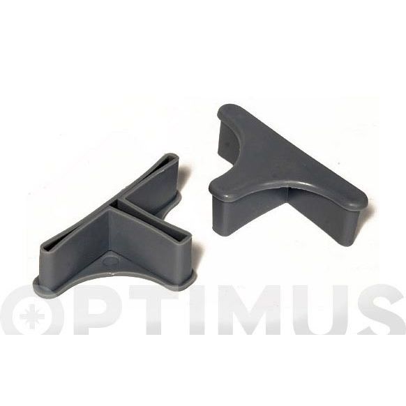 PIE DE PLASTICO P/40 DOBLE GRIS SIMON