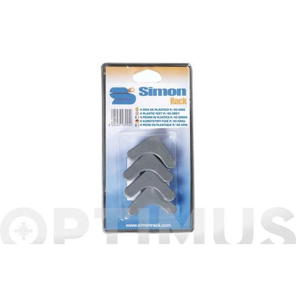 PIE DE PLASTICO P/40 GRIS ( 4 UN ) SIMON