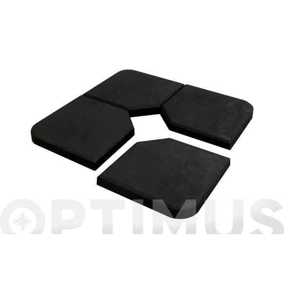 PIE PARASOL EXCENTRICO  1/4 25 KG GOMO ECO PLUS NEGRO