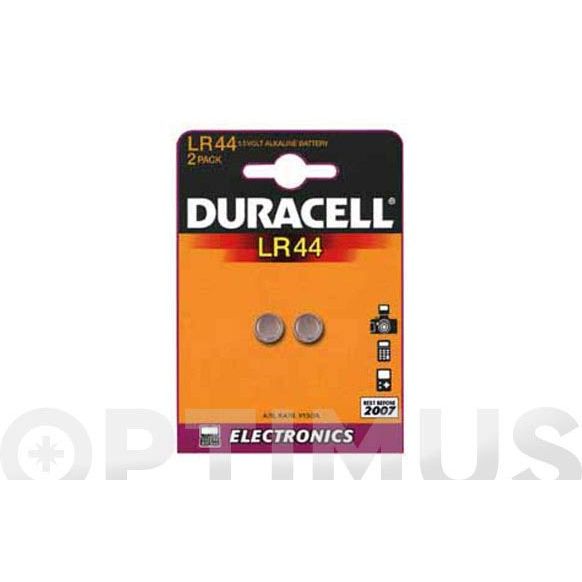PILA ALCALINA BOTON LR44 PLUS PACK 2 UDS DURACELL