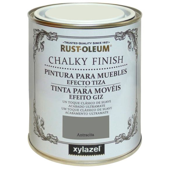 PINTURA EFECTO TIZA CHALKY ANTRACITA 750ML  4081403  XYLAZEL