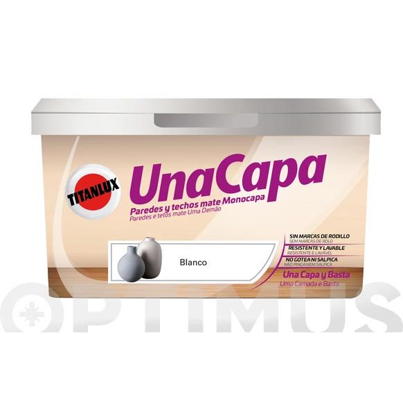 PINTURA PL&Aacute;STICA MATE PIEDRA SUAVE 1 CAPA 4L TITANLUX 