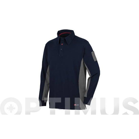 POLO MANGA LARGA STRETCH AZUL T- L STARTER
