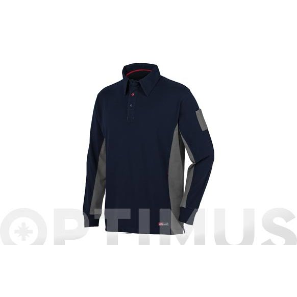POLO MANGA LARGA STRETCH AZUL T- S STARTER