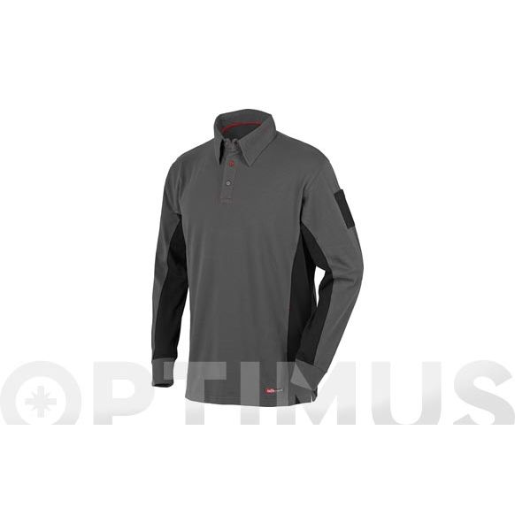 POLO MANGA LARGA STRETCH GRIS T- XXL STARTER