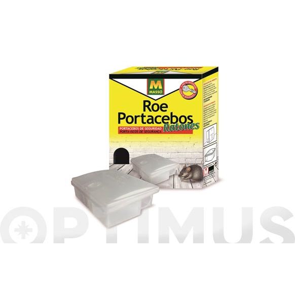PORTACEBOS RATONES PLASTICO TRANSPARENTE