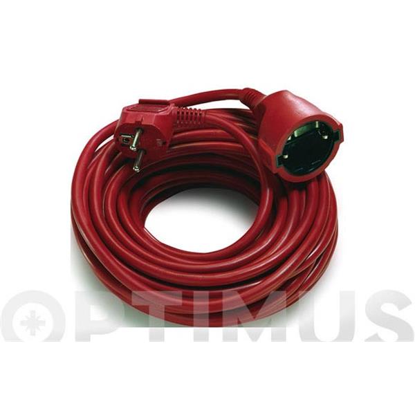PROLONGADOR CABLE ROJO ELECTRICO 10 MT 3 X 1,5 DE 16 AMP. 3500 WT TAYG