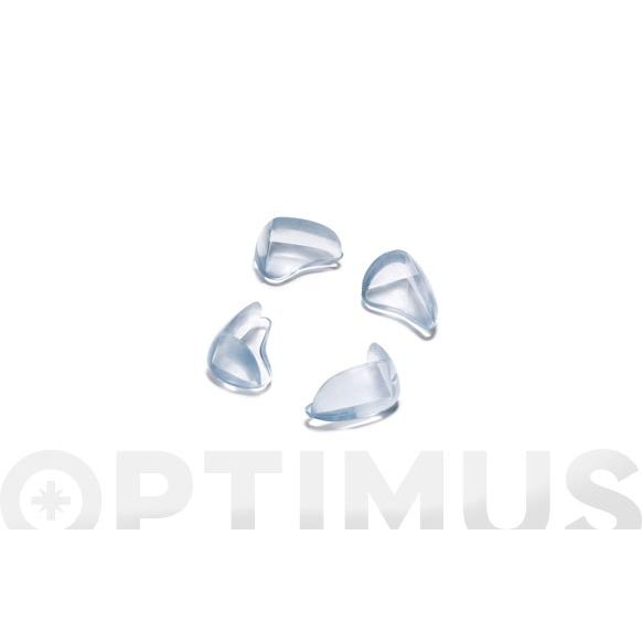PROTECTOR DE ESQUINAS TRANSPARENTE 20 X 34 X 25 MM 8 UNIDADES INOFIX