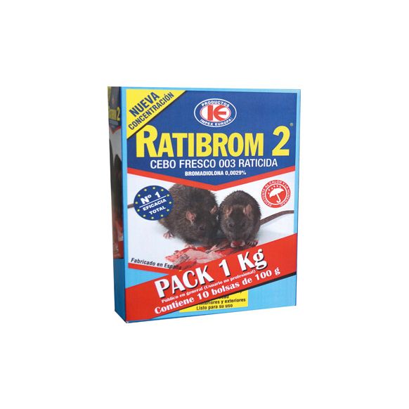 RATICIDA CEBO FRESCO RATIBROM-2 1 KG RATIBROM