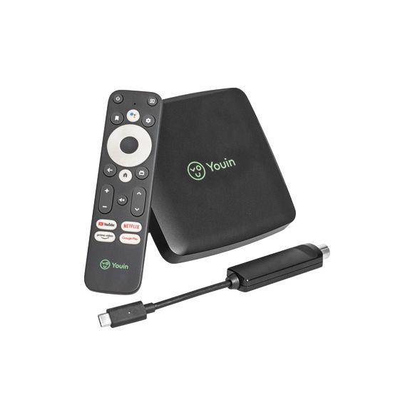 RECEPTOR TV ANDROID 4K CON ASISTENTE DE VOZ GOOGLE DVB-T2  YOU-BOX
