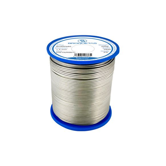 ROLLO DE ESTA&Ntilde;O BROFIL 40 SN40 PB60 250 GR. &Oslash; 1,5 MM