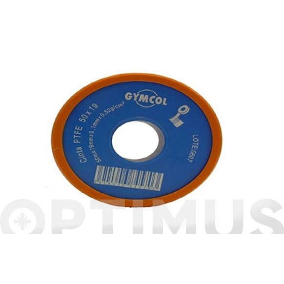 CINTA TEFLON 50 MT 19 X 0,1 MM 0.52 GR CM UNECOL