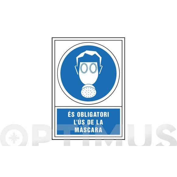 SE&Ntilde;AL OBLIGACION CATALAN 490X345 MM-OBLIGATORI L'US DE MASCARA SYS