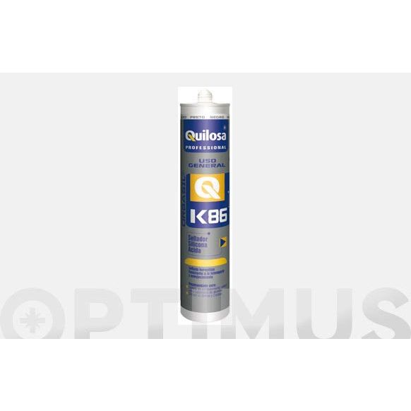 SILICONA &Aacute;CIDA ORBASIL K-86 BLANCA EN CARTUCHO 300ML QUILOSA