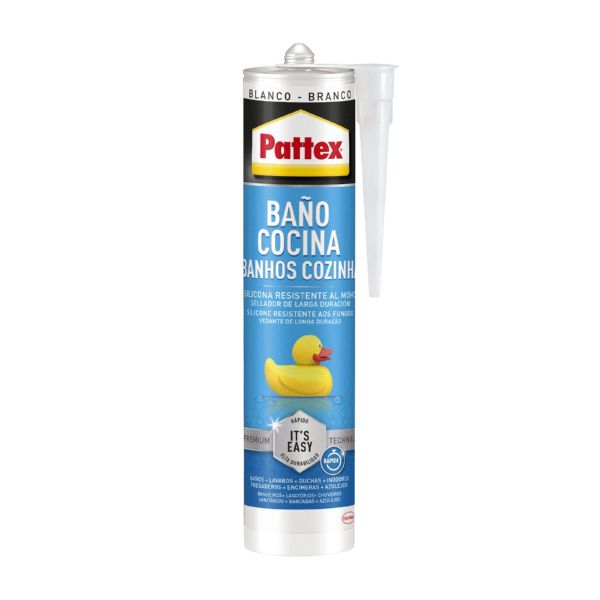 SILICONA BA&Ntilde;O Y COCINA FACIL BLANCO 280 ML PATTEX
