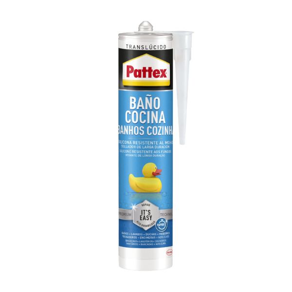 SILICONA BA&Ntilde;O Y COCINA FACIL TRANSPARENTE 280ML PATTEX