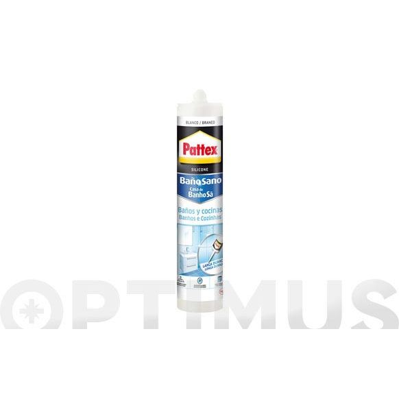 SILICONA BA&Ntilde;OS SANO BLANCA EN CARTUCHO 280GR PATTEX