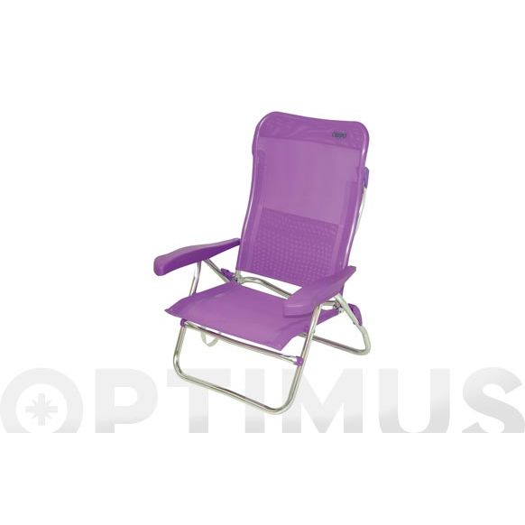 SILLA POSICIONES ALUMINIO PLAYA MULTIFIBRAS