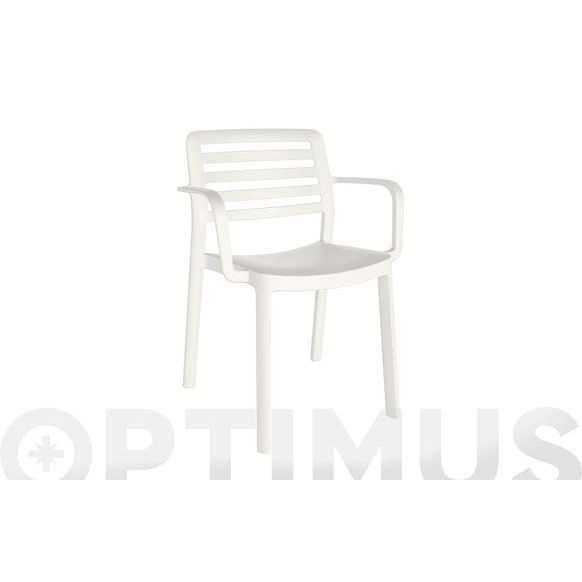 SILLON CON BRAZOS POLIPROPILENO  WIND BLANCO