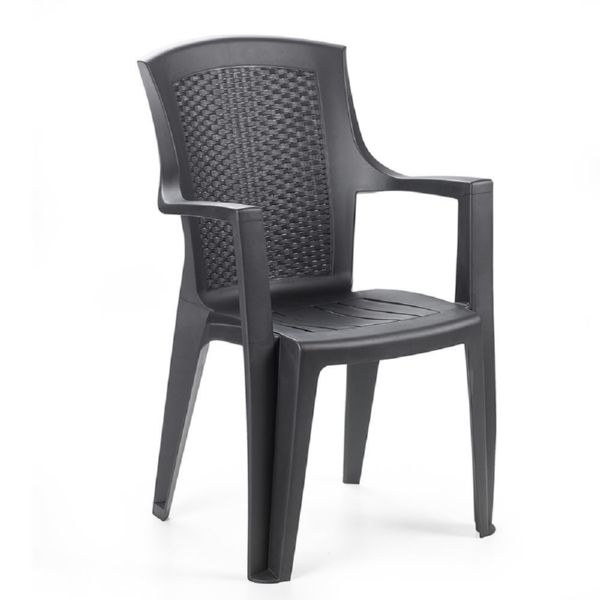 SILLON DE RATAN APILABLE GRIS ANTRACITA EDEN