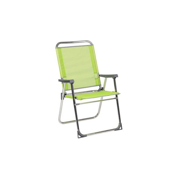 SILLON PLAYA FIJO SEGURIDAD RESPALDO ALTO ALUMINIO FIBRELINE PISTACHO