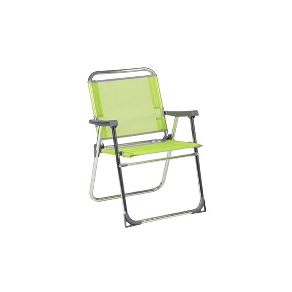 SILLON PLAYA FIJO SEGURIDAD RESPALDO BAJO ALUMINIO FIBRELINE PISTACHO