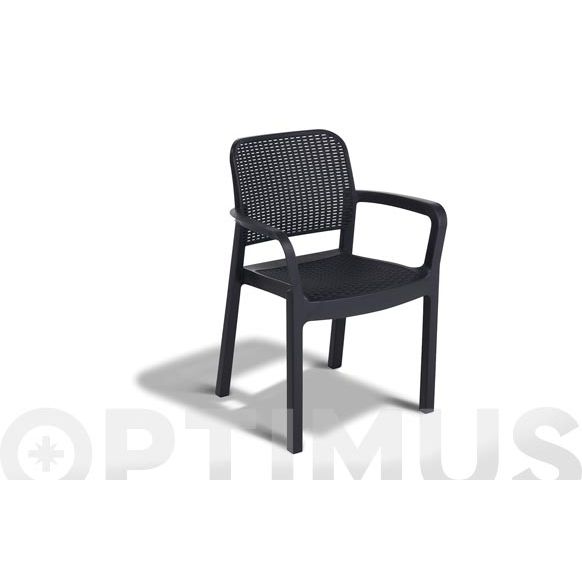 SILLON SAMANNA DE RATAN GRIS ANTRACITA -M-