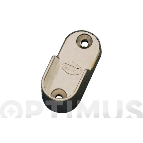 SOPORTE TUBO ARMARIO LATERAL MODELO 7 30 X 15 X 45 MM ALUMINIO NIQUELADO 2 UDS