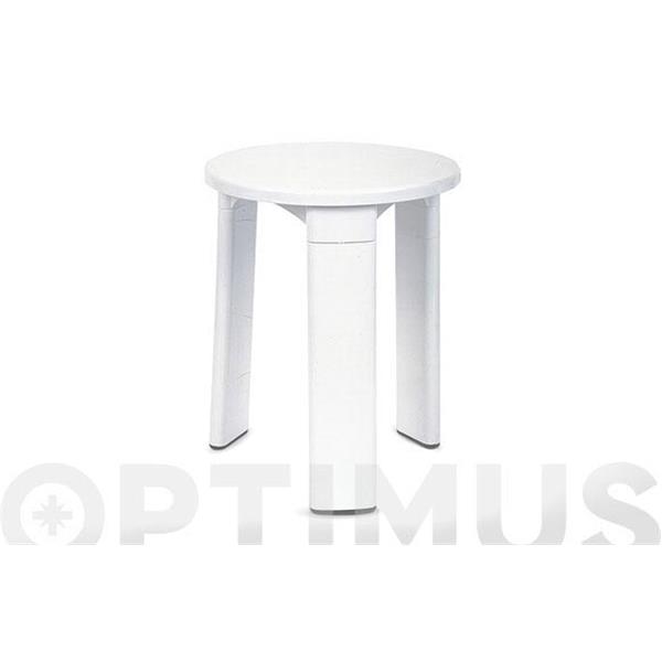 TABURETE BA&Ntilde;O PLASTICO BLANCO &Oslash; 31,5 X 39 CM TATAY