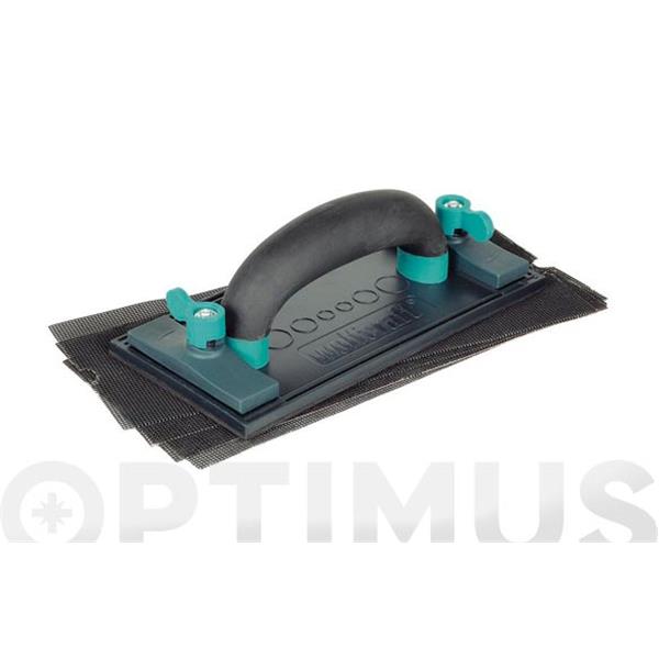 TACO LIJADOR CON LIJAS MALLA 232X80X110 MM (4 LIJAS) WOLFCRAFT