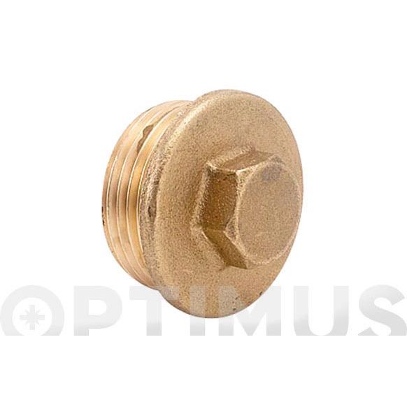 TAPON ROSCA MACHO DE 1/2" LATON 