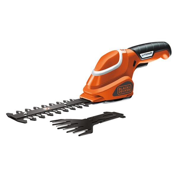 TIJERA ARREGLASETOS Y CORTAC&Eacute;SPED A BATERIA LI 7,2 VO. 1,5 AH ESPADA DE 15 CM Y TIJERA DE 10 CM BLACK & DECKER