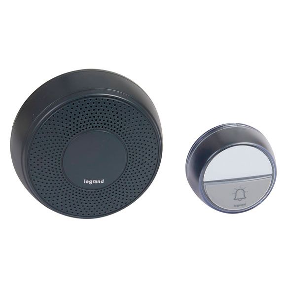 TIMBRE INALAMBRICO NEGRO ALCANCE 100 METROS LEGRAND