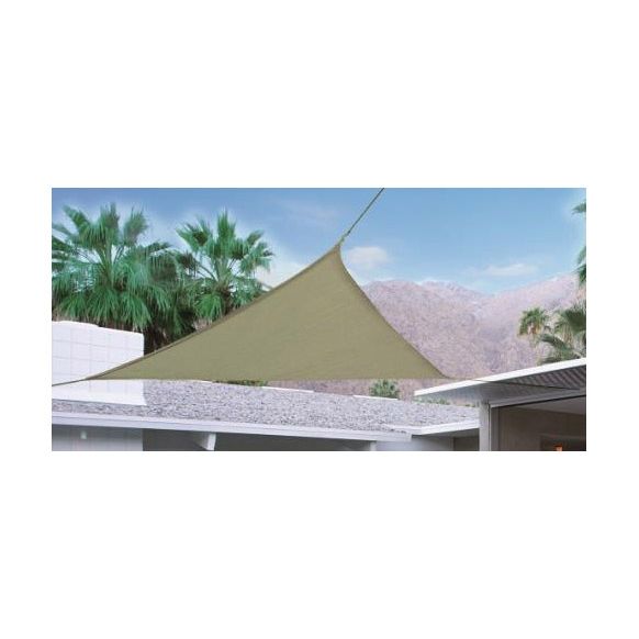 TOLDO VELA SOMBREO TRIANGULAR POLIETILENO 3,6 X 3,6 X 3,6 M TIERRA
