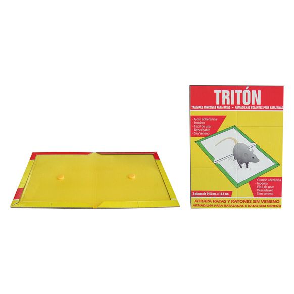 TRAMPA ADHESIVA PARA RATAS TRITON 24,5 X 18,5 CM 2 UNIDADES DE IMPEX