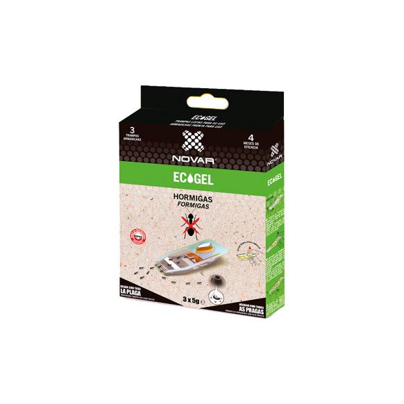 TRAMPA CEBO HORMIGA GEL ECOGEL 3 UDS 15 GR NOVAR