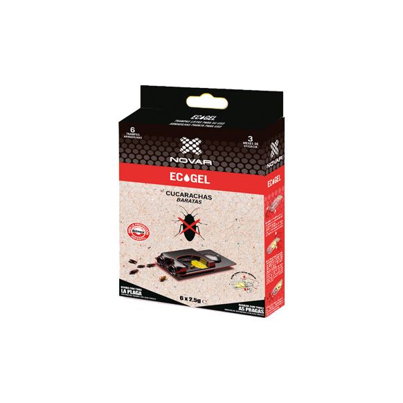 TRAMPA ECOGEL CUCARACHAS 6 UDS 15 GR NOVAR