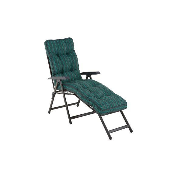 TUMBONA PLEGABLE ALBA CON REPOSAPIES 7 POSICIONES GRIS/VERDE