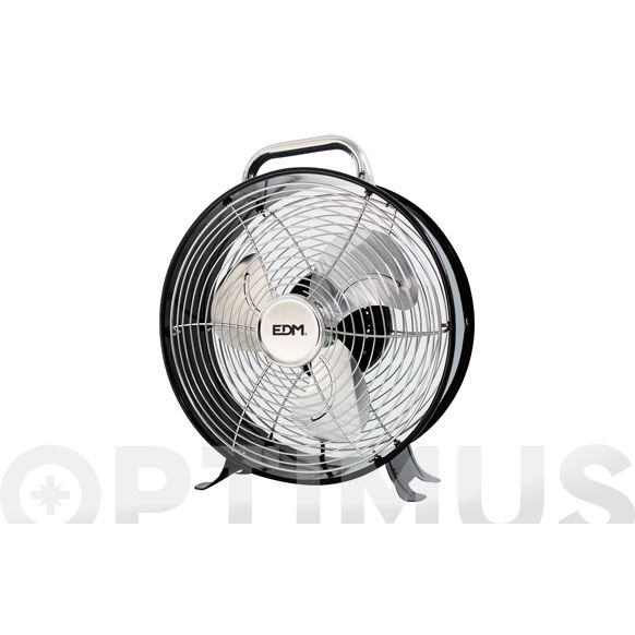 VENTILADOR DE SOBREMESA NEGRO 30W ASPAS &Oslash; 20CM EDM