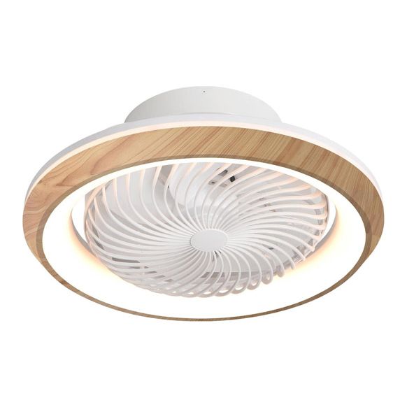 VENTILADOR DE TECHO PLAFON MADERA 14W 49 X 21 CM