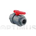 VALVULA BOLA PVC ROSCADAS