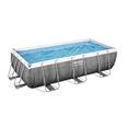 PISCINA DESMONTABLE RECTANGULAR 6.478 L DEPURADORA CARTUCHO TIPO II 404X201X100 CM RATAN